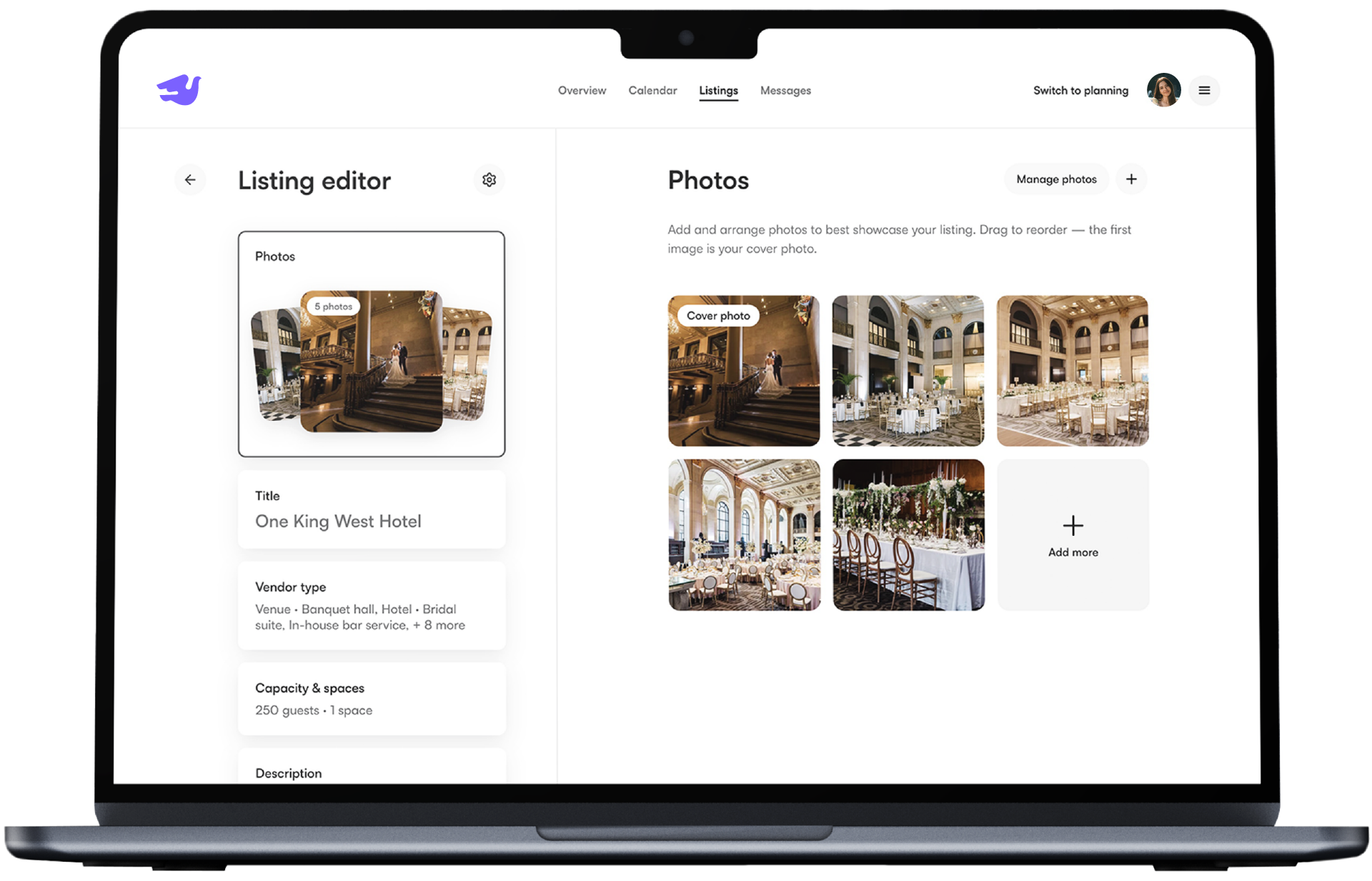Updated Vendor Listing Editor