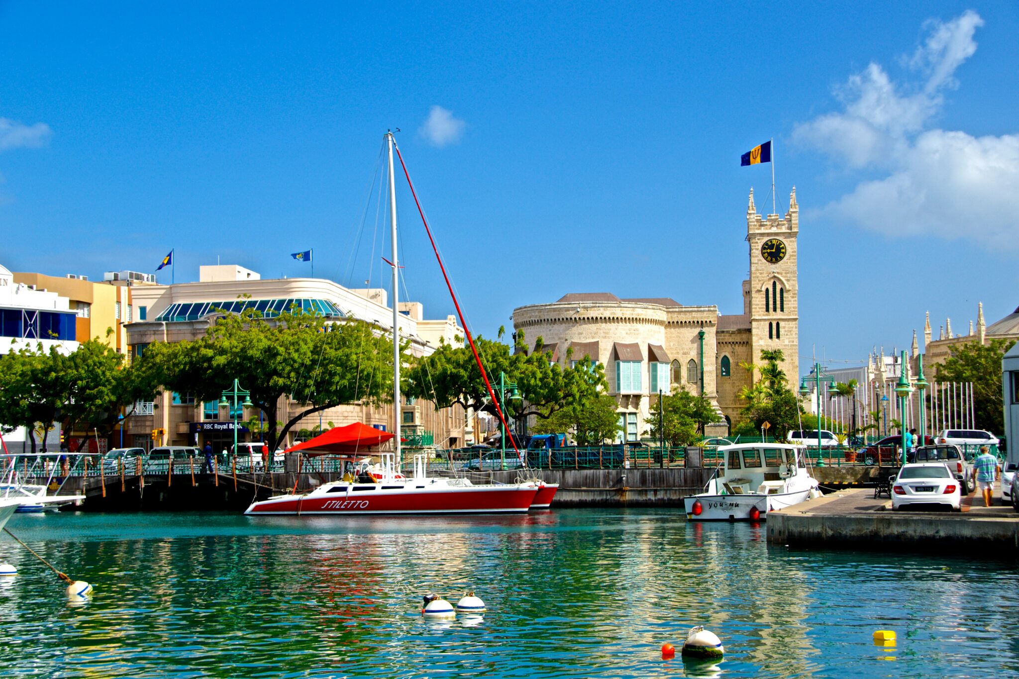 View of a city in Barbados.