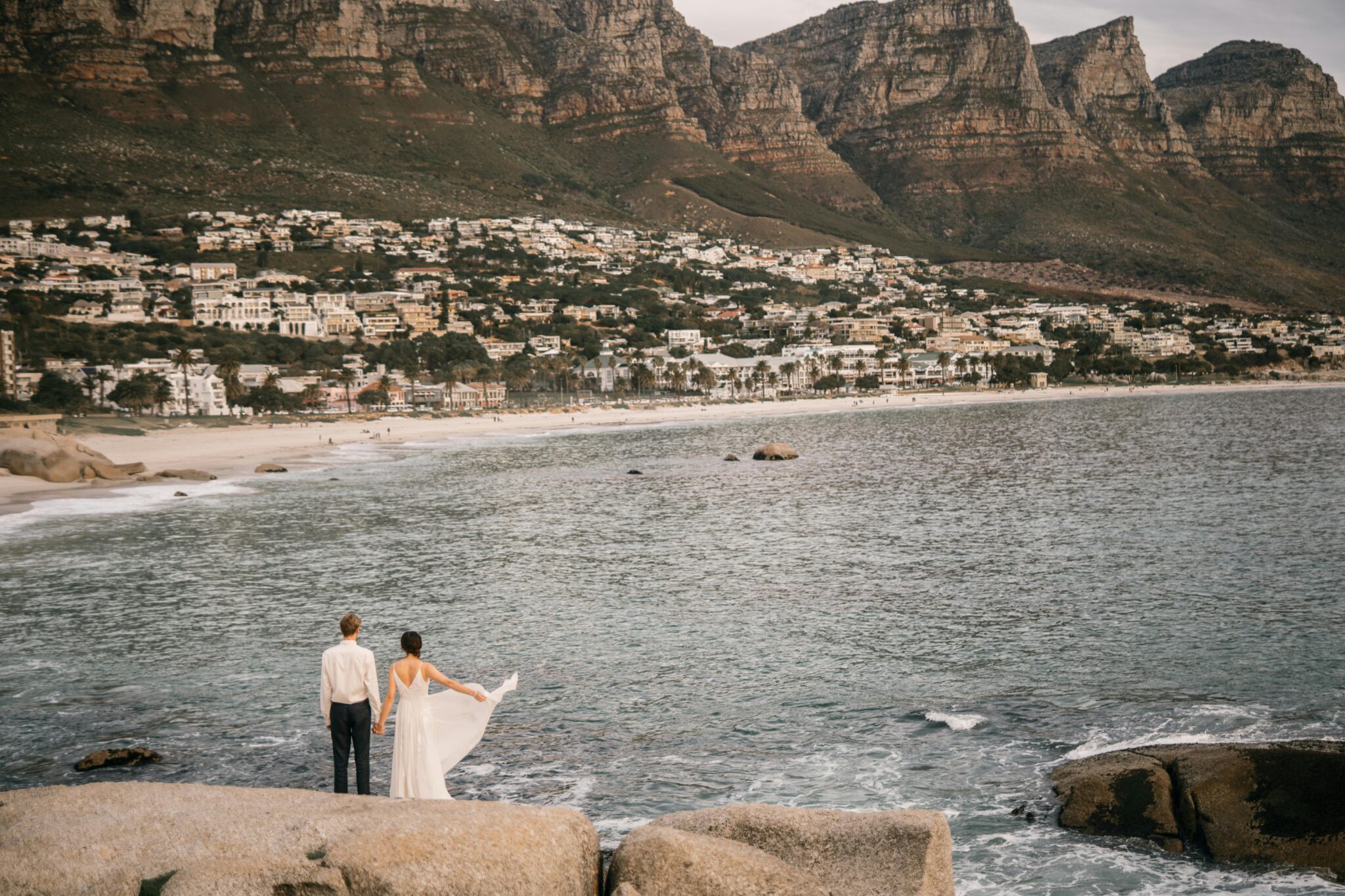 Newlywed couple in Cape Town.