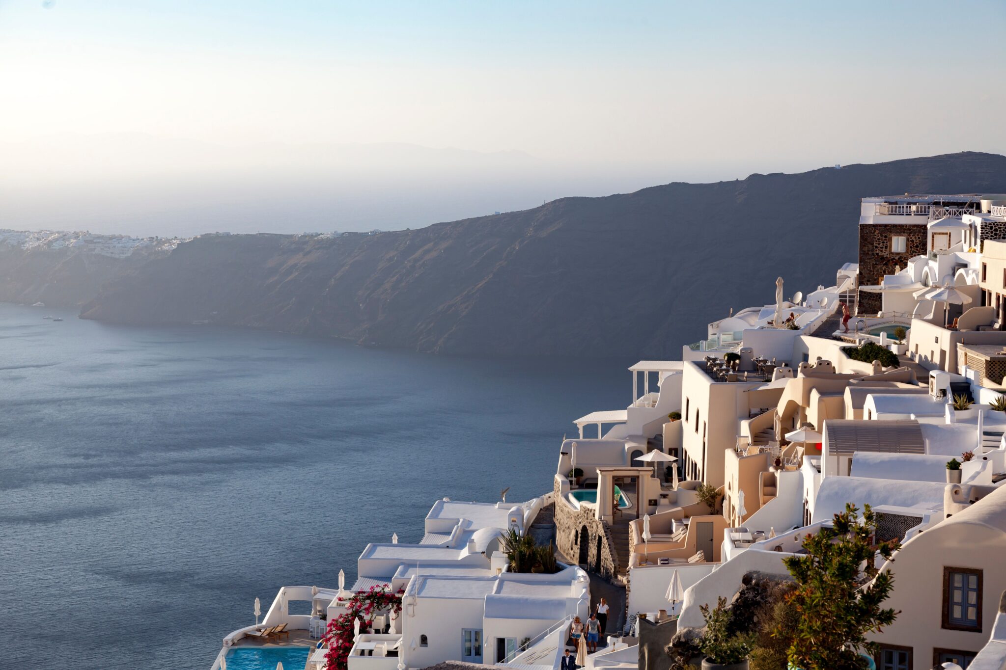 Panoramic view of a Greek town