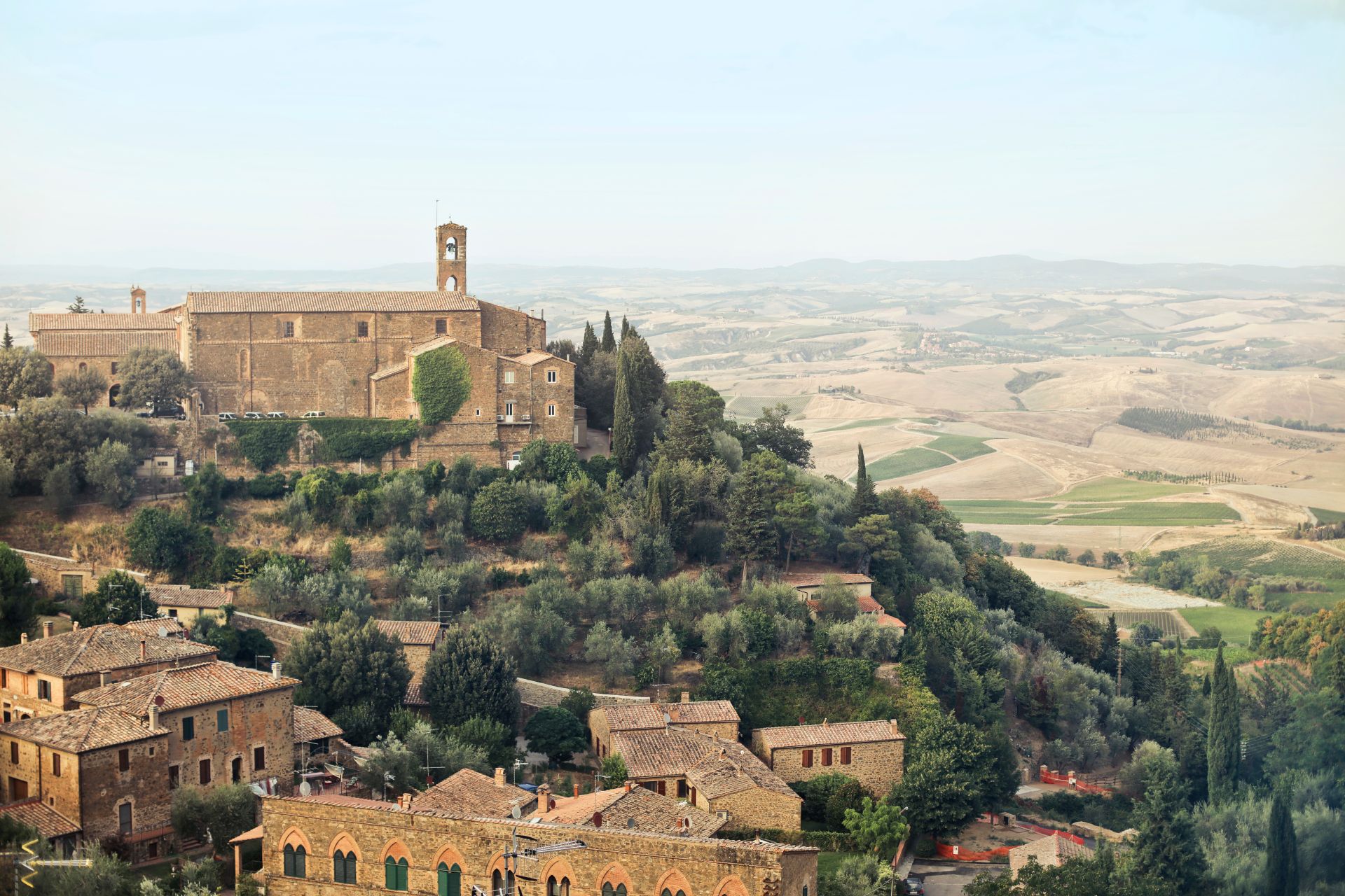 Small town castle in Tuscany, Italy.